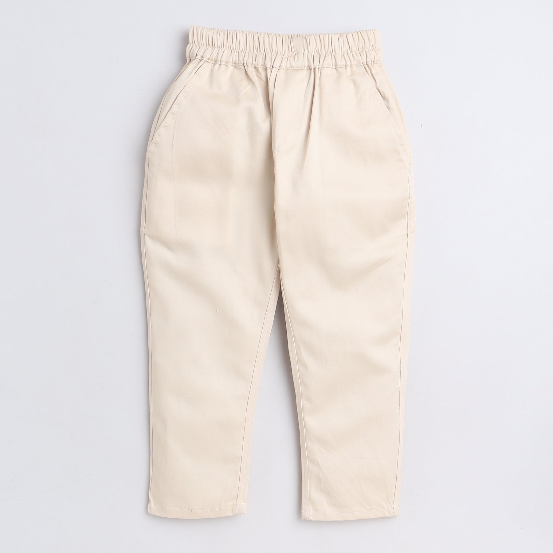 BAATCHEET COTTON FULL LENGHT SIDE POCKET  PANT  - BEIGE