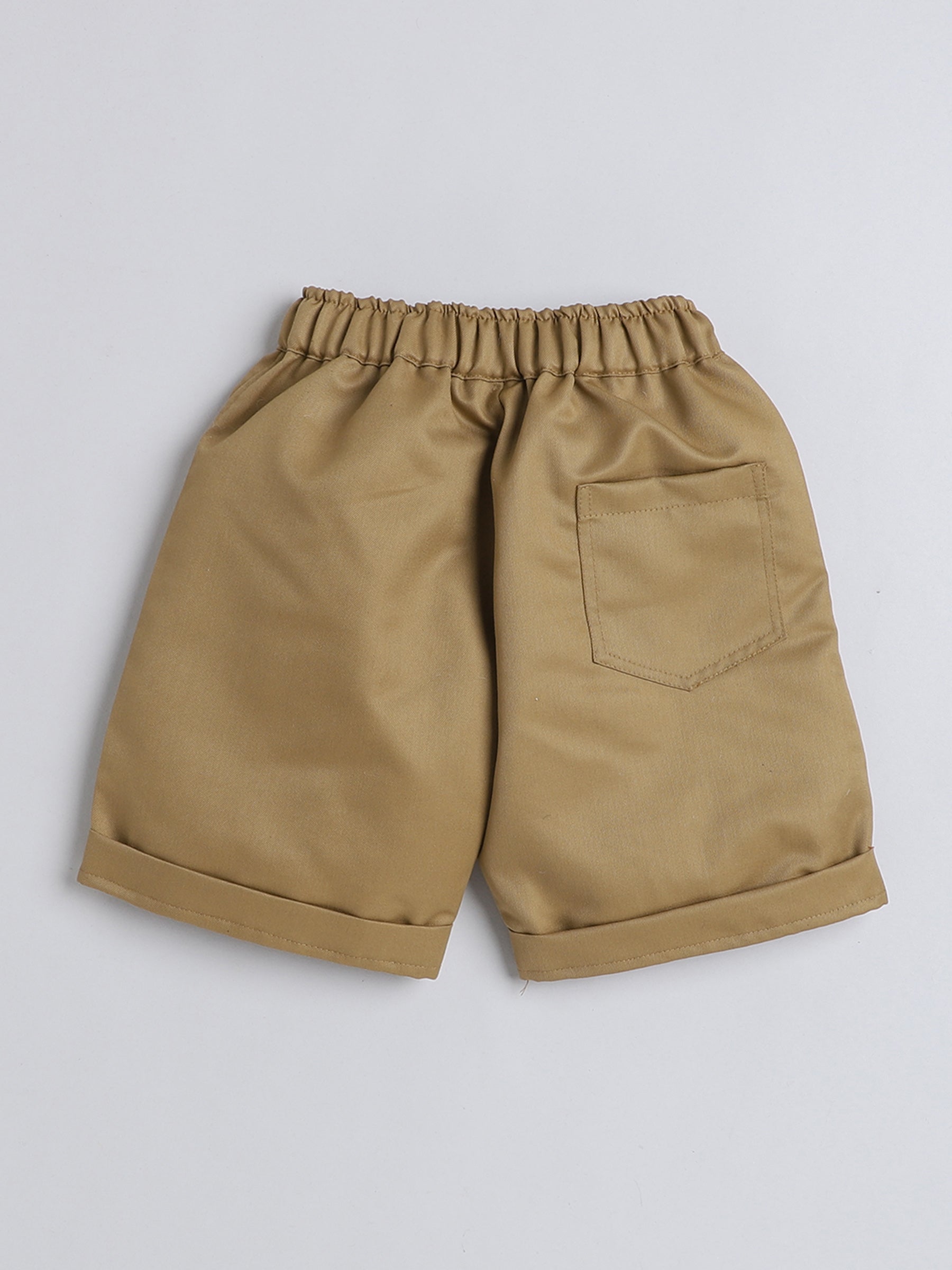 BAATCHEET COTTON DRAWSTRING SHORTS - BEIGE