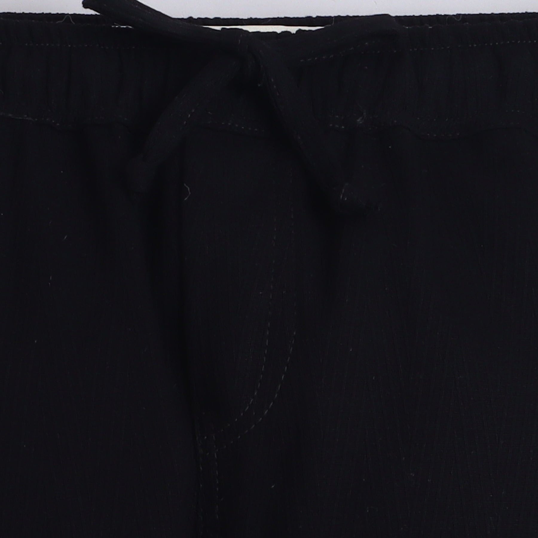BAATCHEET Cotton Full Length Flap Pocket Giraffe Button Jogger  - Black