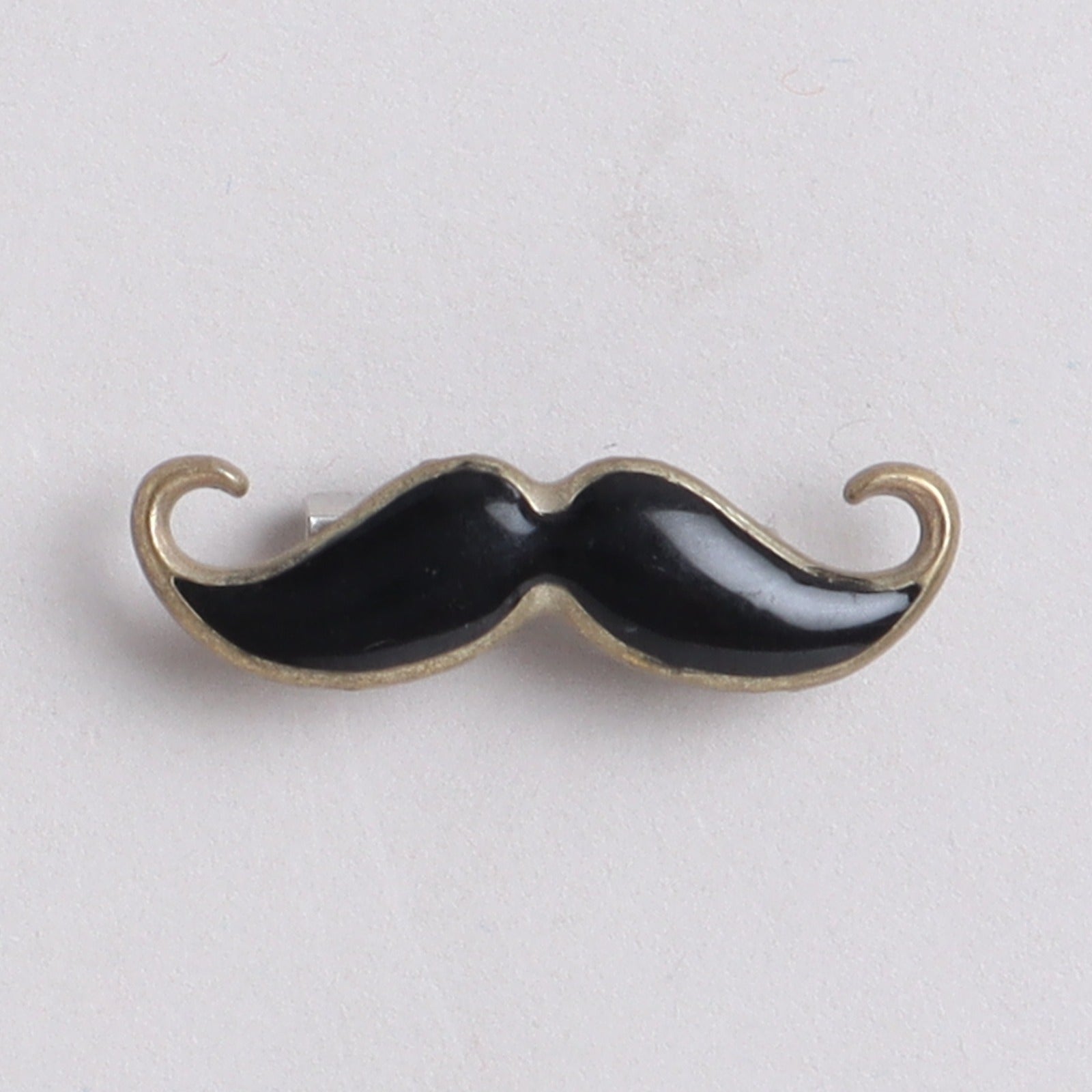 BAATCHEET Moustache Metal Brooch - Black