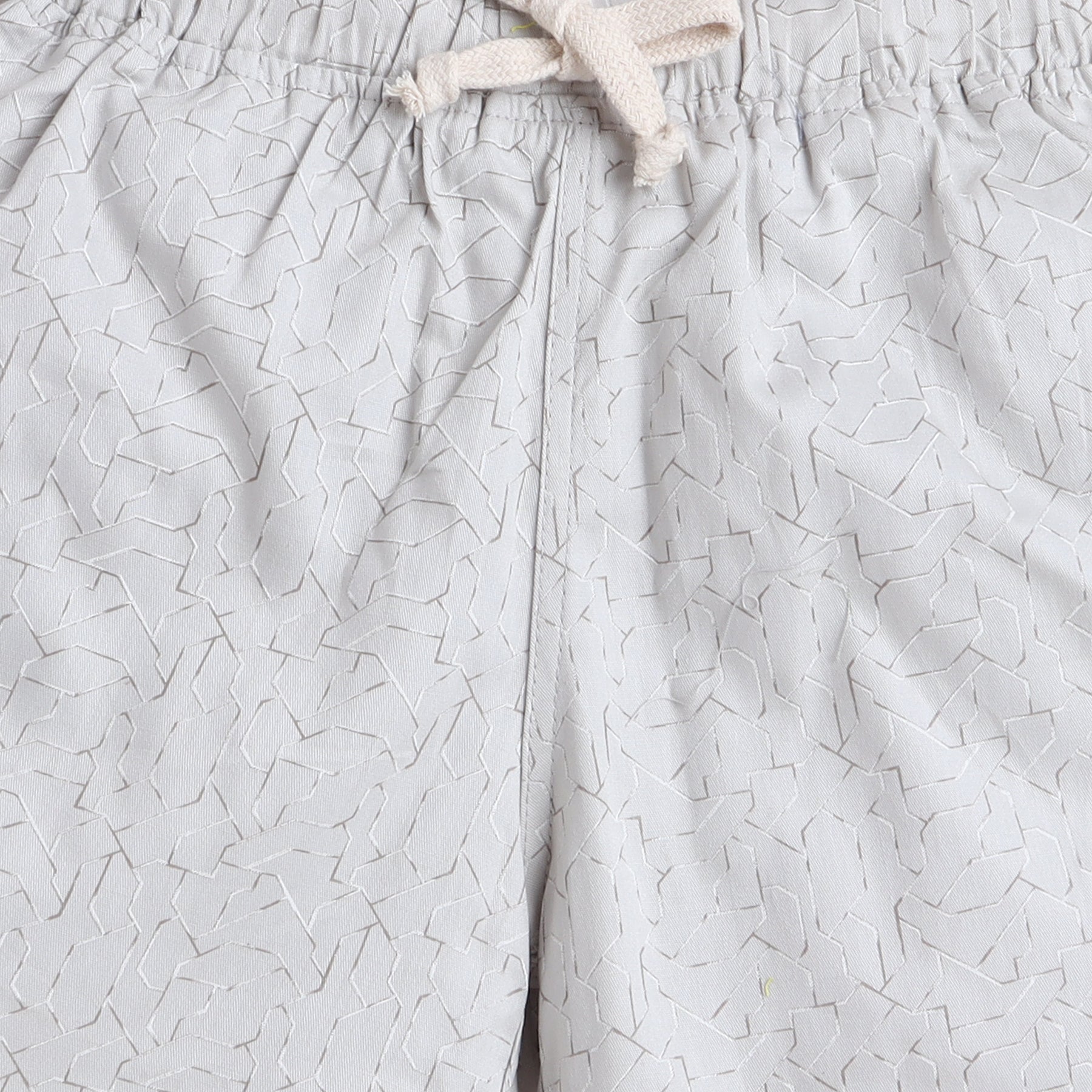 BAATCHEET Cottton Woven Half Sleeves Abstract Printed  Shirt With Shorts Set - Grey