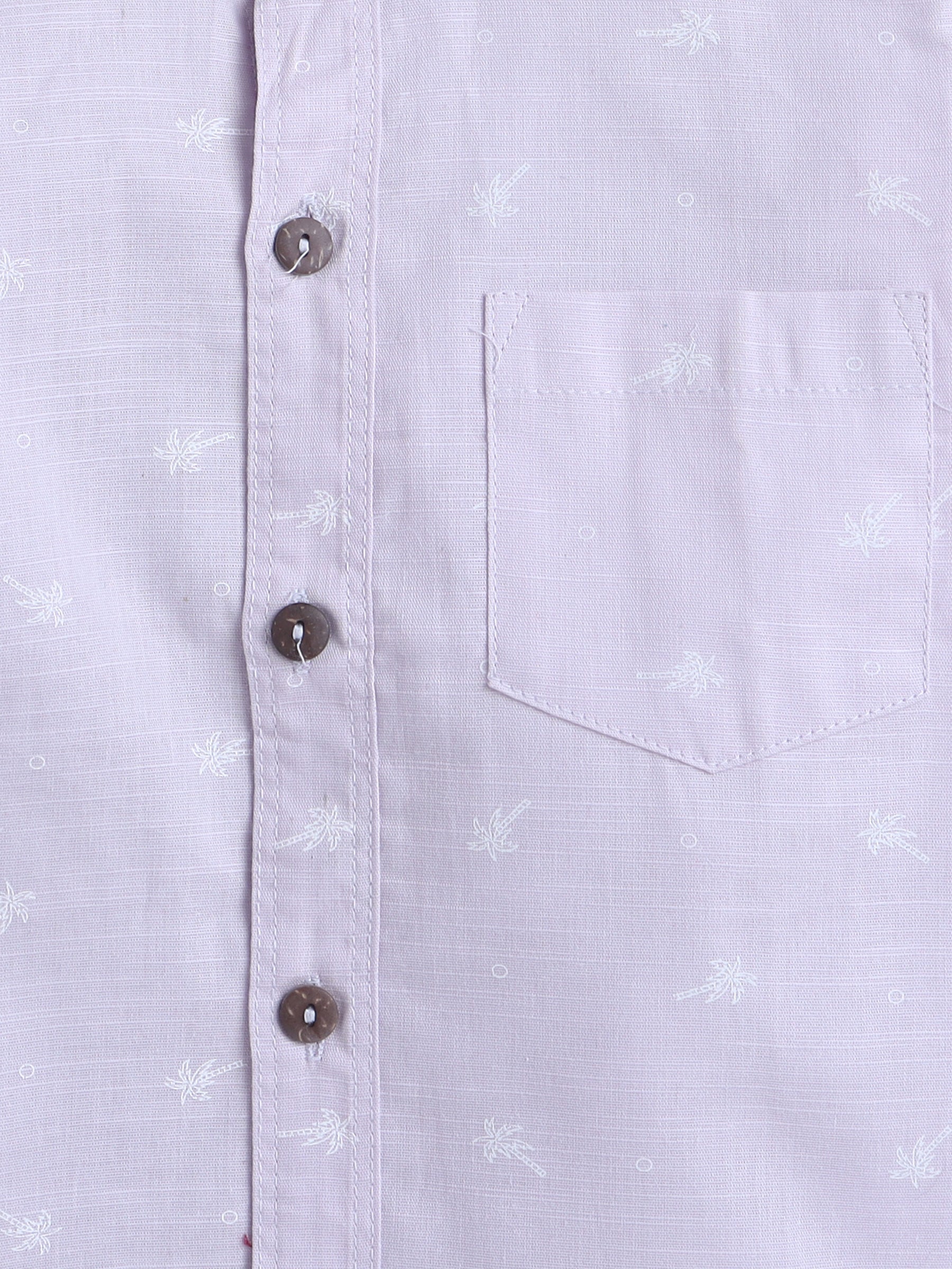 BAATCHEET COTTON FULL SLEEVES TREE PRINTED SHIRT WITH PANT-   LAVENDER