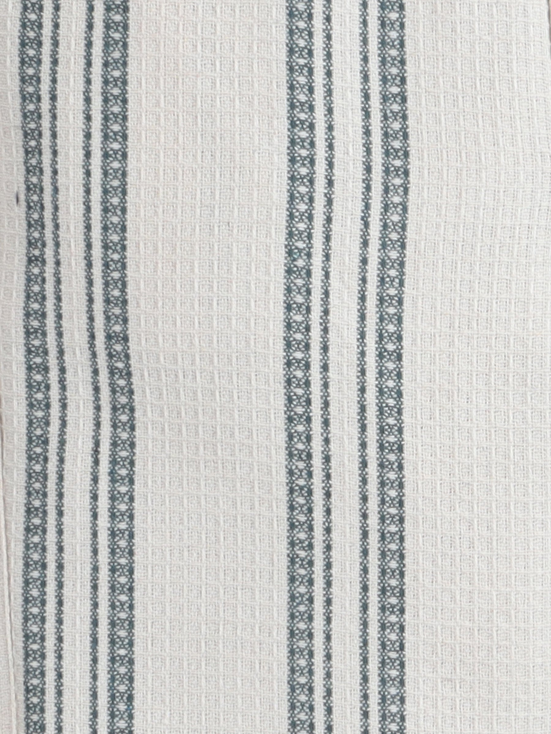 BAATCHEET Jute Cotton Check Full Lenght Jogger  - Off White