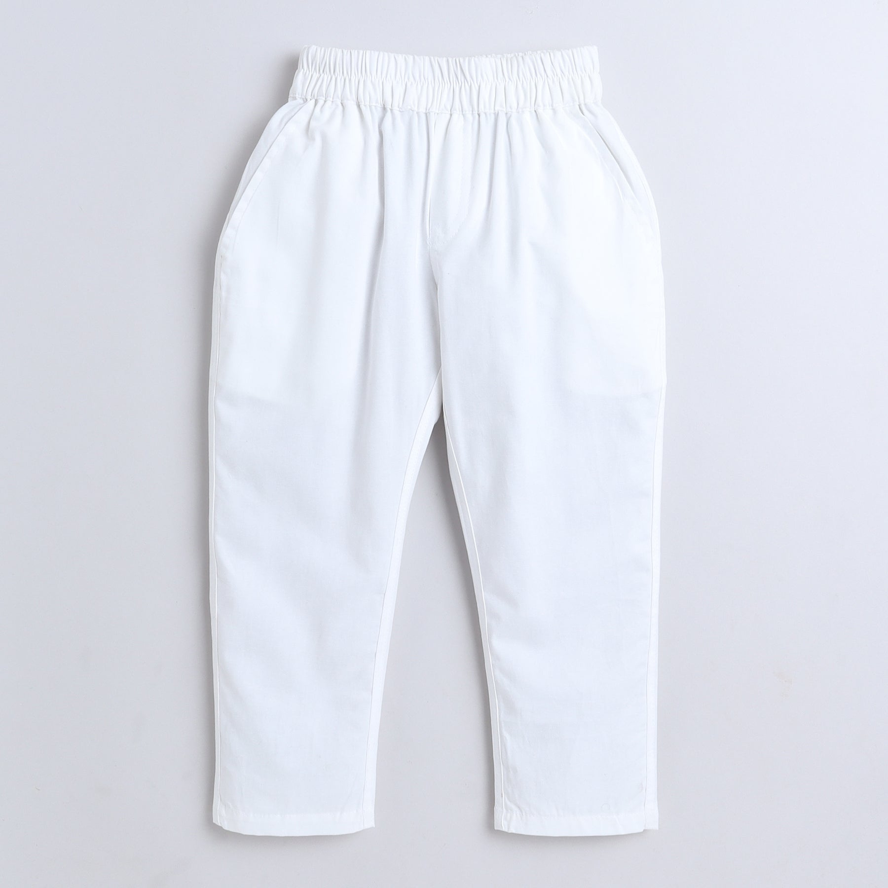 BAATCHEET COTTON FULL LENGHT SIDE POCKET  PANT  - WHITE